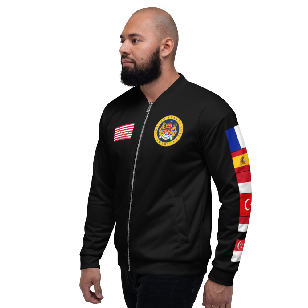 USS America (CV-66) 1989 FP Cruise Jacket - Black – left view, white