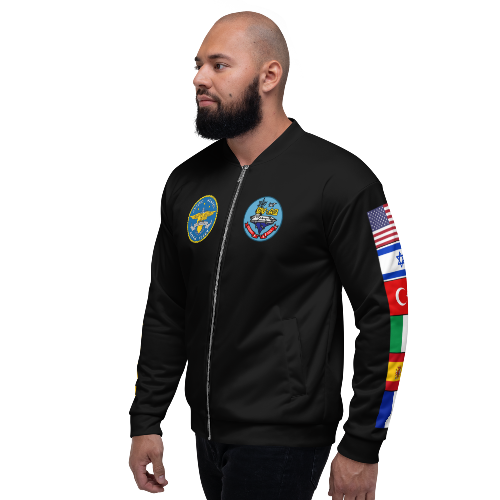 USS Coral Sea (CV-43) 1985-86 FR Cruise Jacket - Black – left view, white
