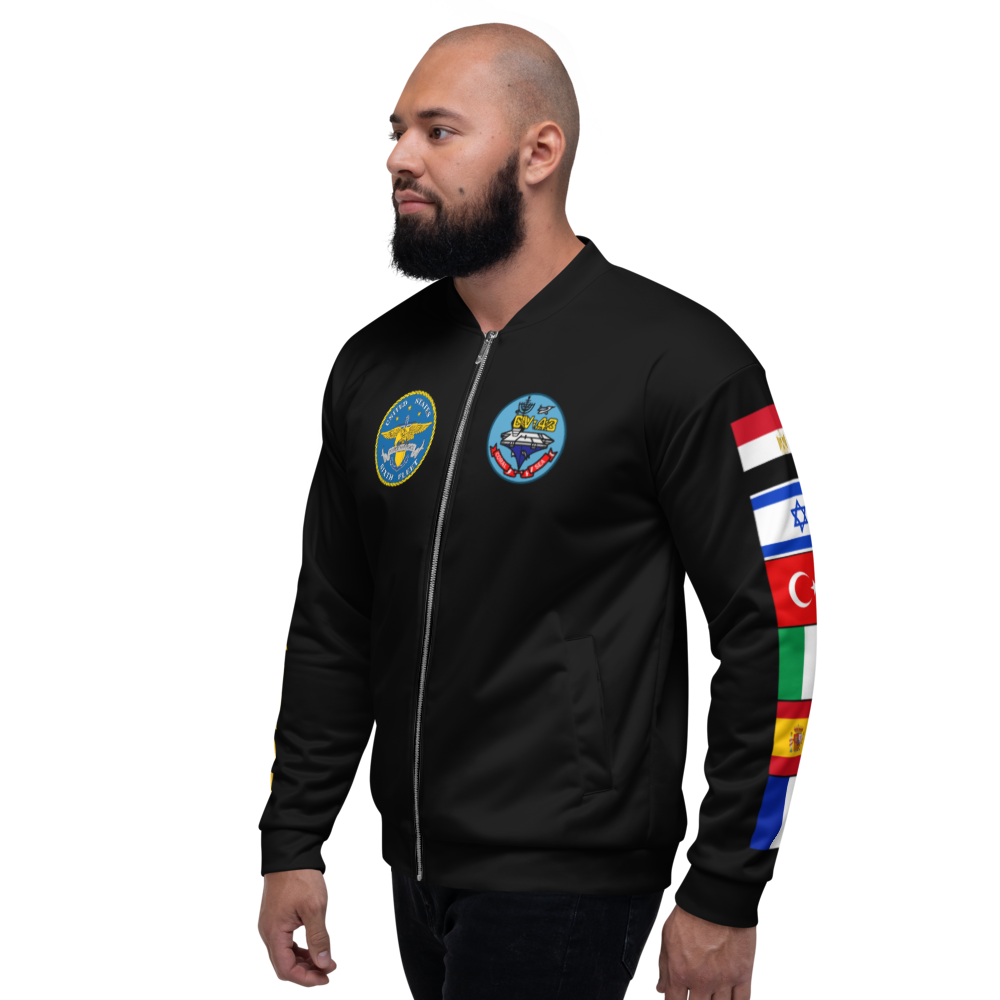USS Coral Sea (CV-43) 1987-88 FP Cruise Jacket - Black – left view, white