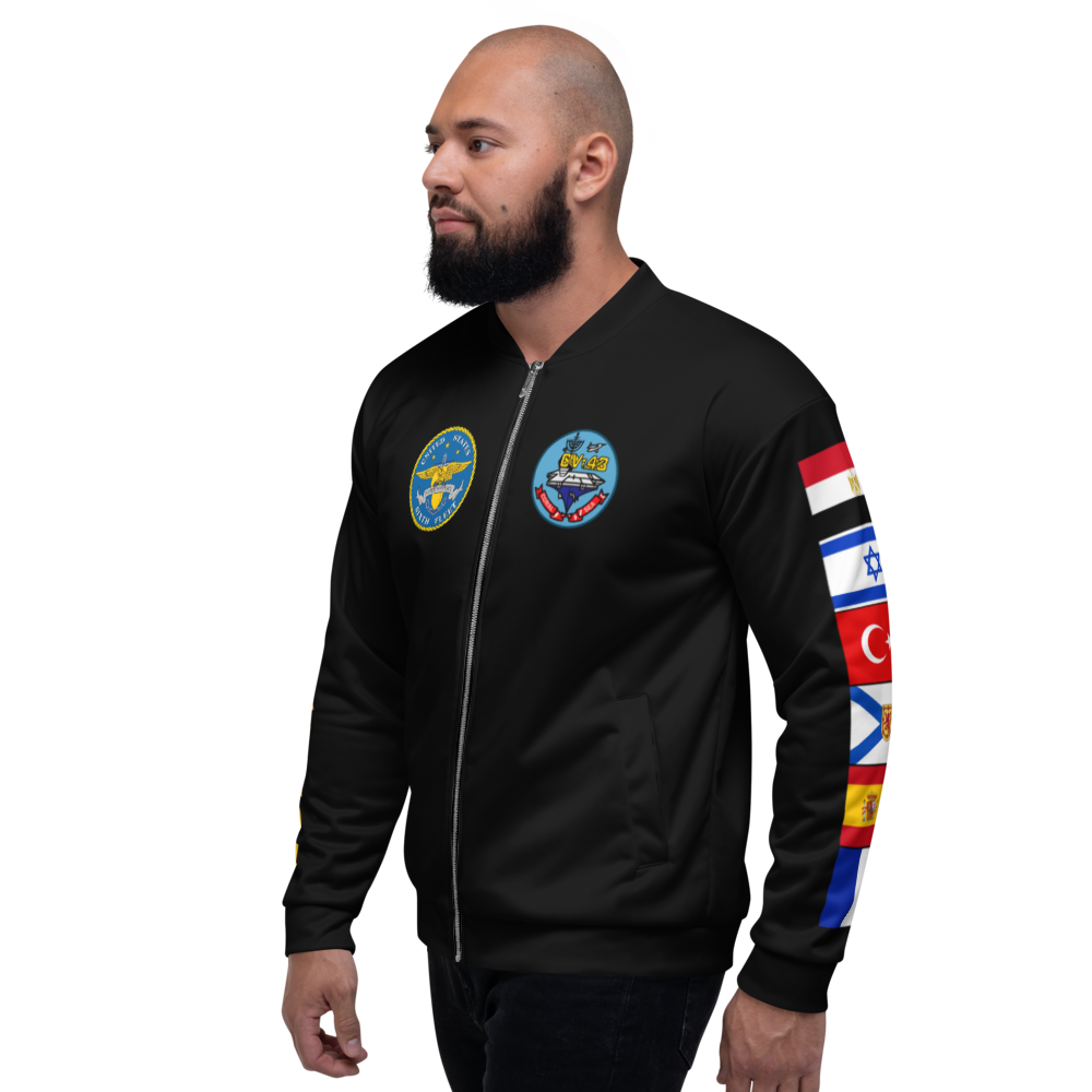 USS Coral Sea (CV-43) 1989 FP Cruise Jacket - Black – left view, white