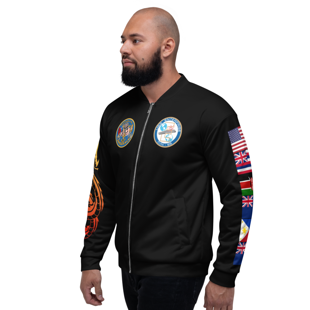 USS Enterprise (CVN-65) 1976-77 FP Cruise Jacket - WestPac – left view, white