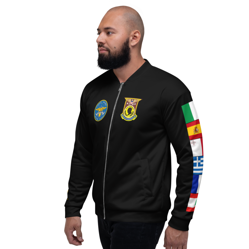 USS Forrestal (CVA-59) 1965-66 FP Cruise Jacket - Black – left view, white