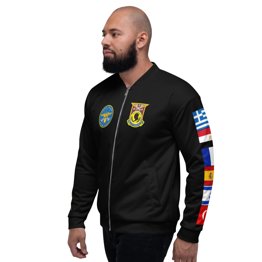 USS Forrestal (CV-59) 1991 FP Cruise Jacket - Black – left view, white
