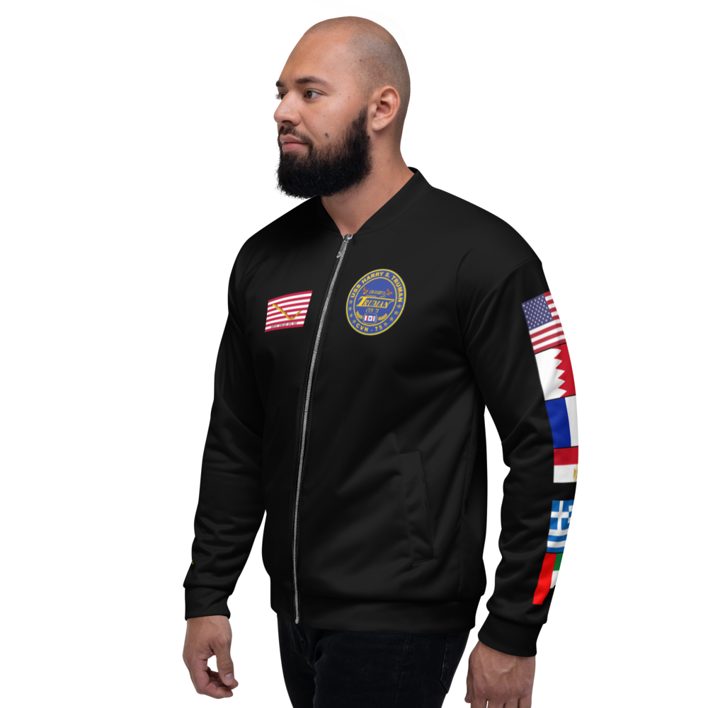 USS Harry S. Truman (CVN-75) 2010 FP Cruise Jacket - Black – left view, white