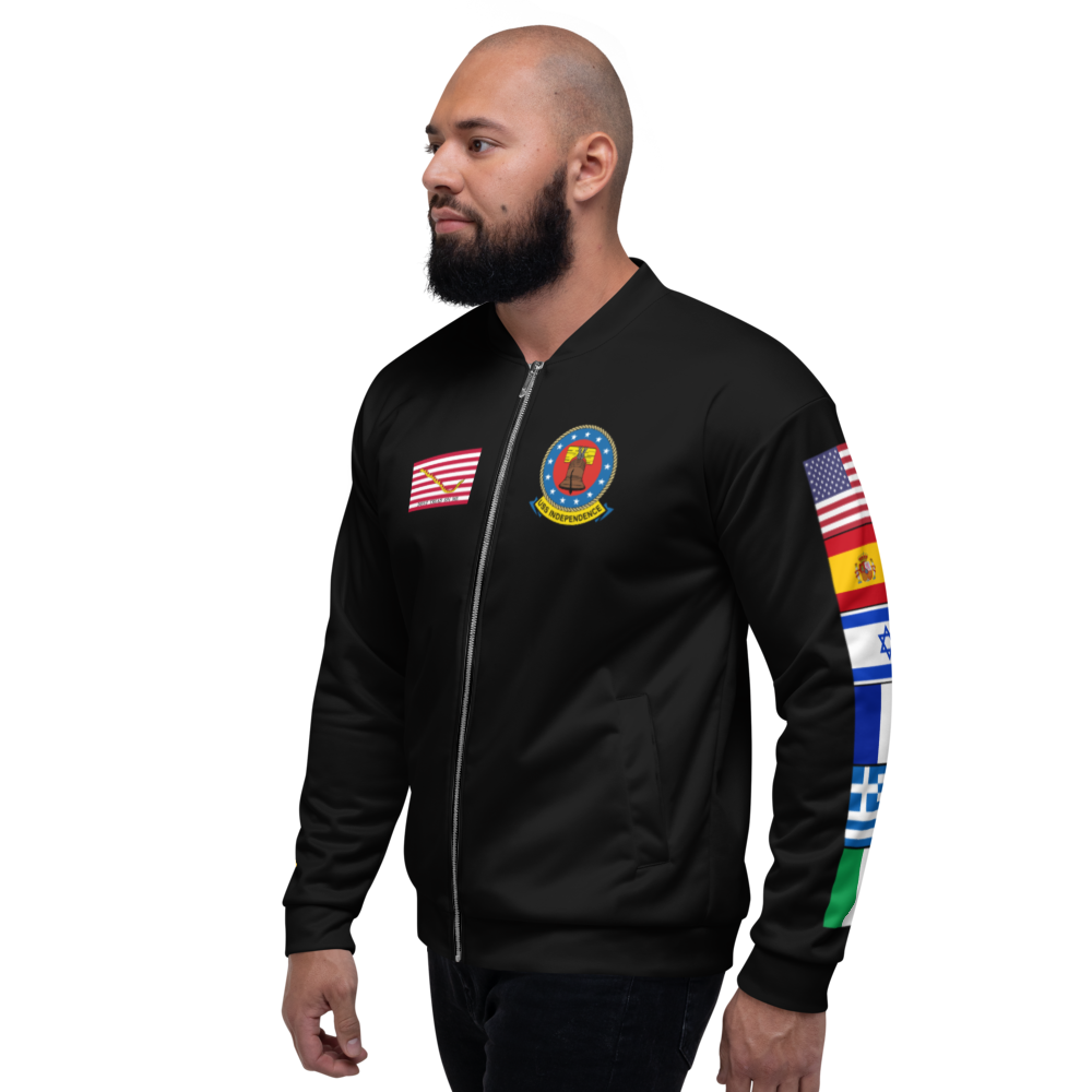 USS Independence (CV-62) 1979 FP Cruise Jacket - Black – left view, white