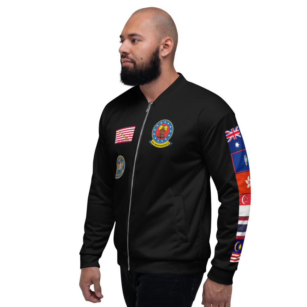 USS Independence (CV-62) 1997 FP Cruise Jacket - Black – left view, white