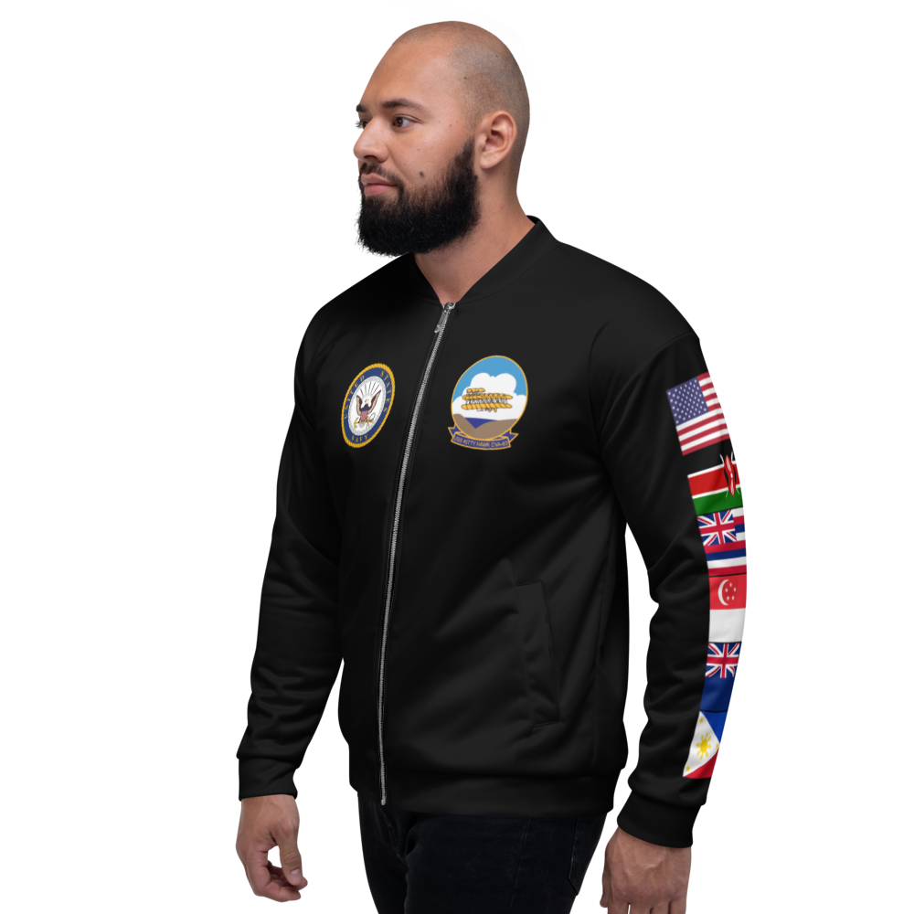 USS Kitty Hawk (CVA-63) 1973-74 FP Cruise Jacket - Black – left view, white