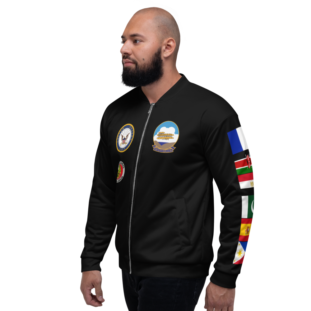 USS Kitty Hawk (CV-63) 1987 FP Cruise Jacket - Black – left view, white