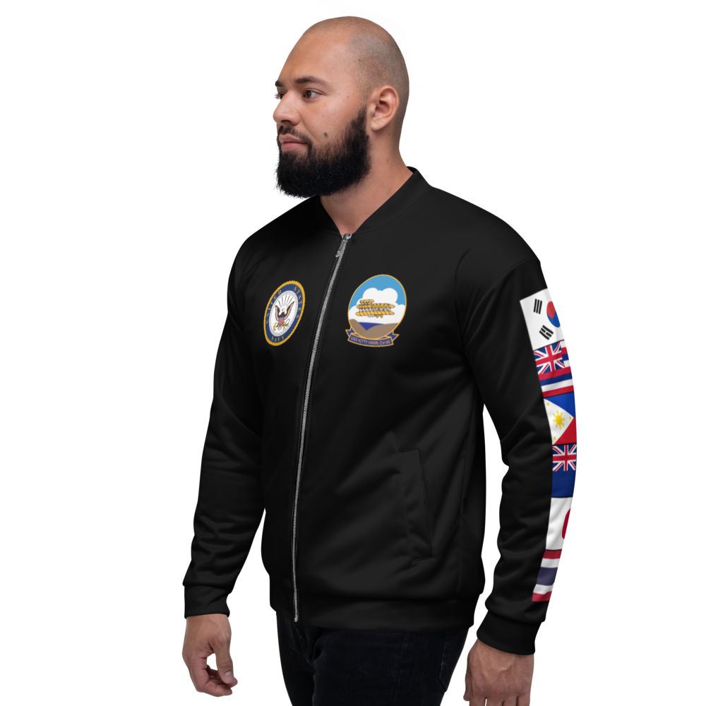 USS Kitty Hawk (CV-63) 1979-80 FP Cruise Jacket - Black – left view, white