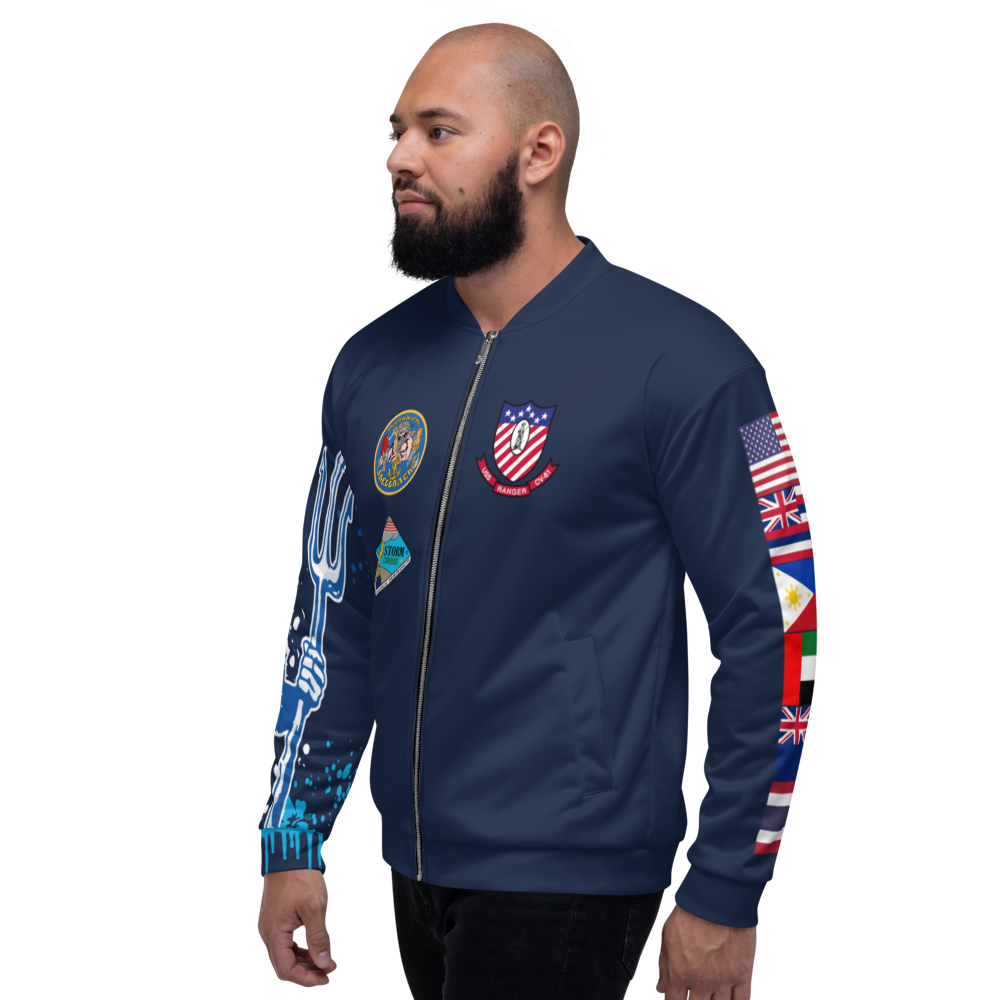 USS Ranger (CV-61) 1991 FP Cruise Jacket - Shellback – left view, white