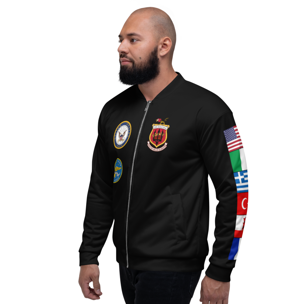 USS Saratoga (CVA-60) 1963 FP Cruise Jacket - Black – left view, white