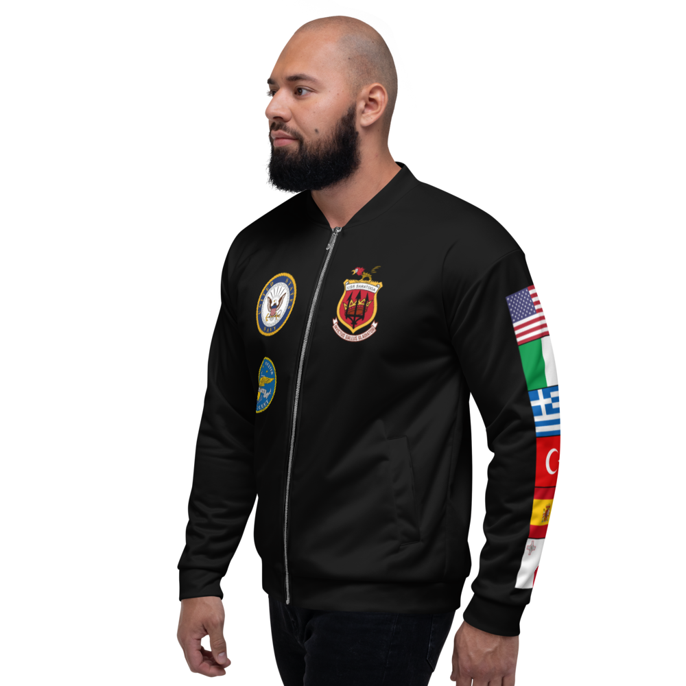 USS Saratoga (CVA-60) 1966 FP Cruise Jacket - Black – left view, white