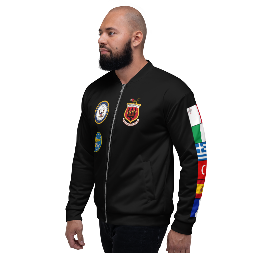 USS Saratoga (CVA-60) 1967 FP Cruise Jacket - Black – left view, white