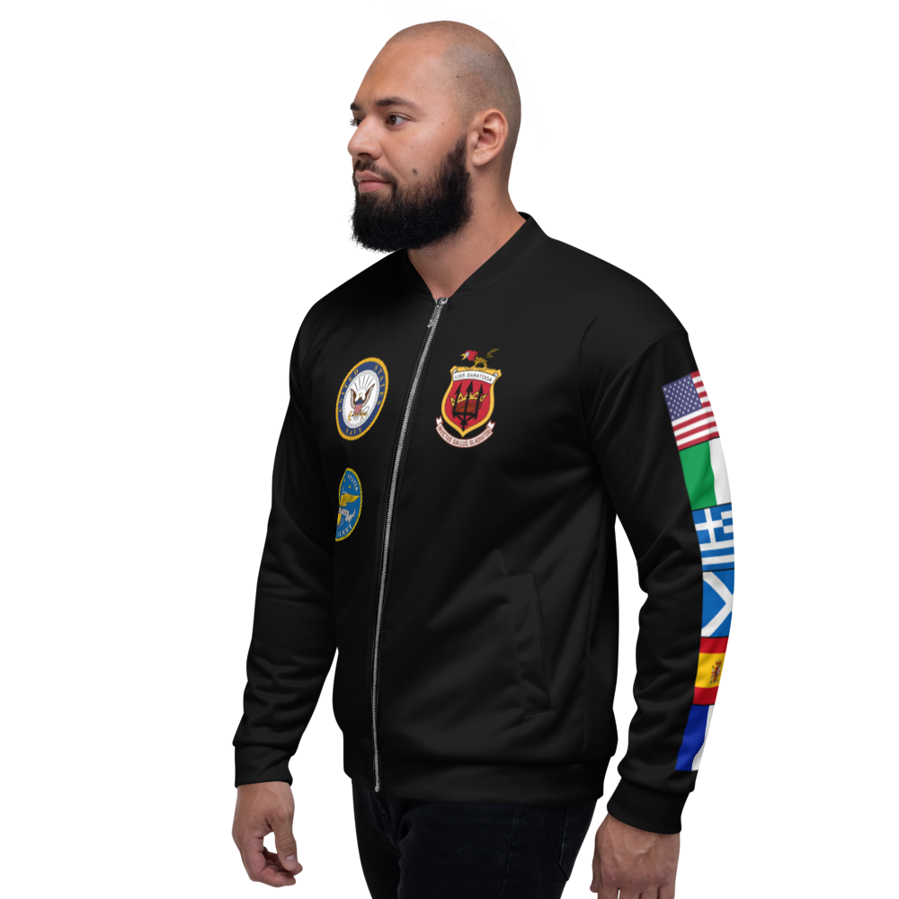 USS Saratoga (CVA-60) 1971 FP Cruise Jacket - Black – left view, white