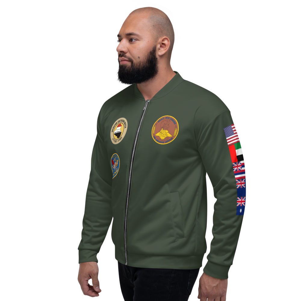 USS Abraham Lincoln (CVN-72) 1993 FP Cruise Jacket - Green – left view, white