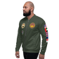 USS Abraham Lincoln (CVN-72) 1995 FP Cruise Jacket - Green – left view, white