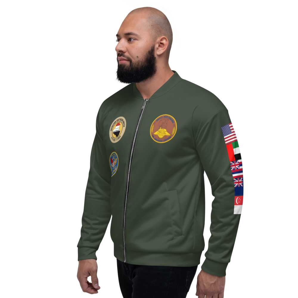 USS Abraham Lincoln (CVN-72) 1995 FP Cruise Jacket - Green – left view, white