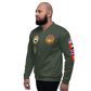 USS Abraham Lincoln (CVN-72) 1998 FP Cruise Jacket - Green – left view, white