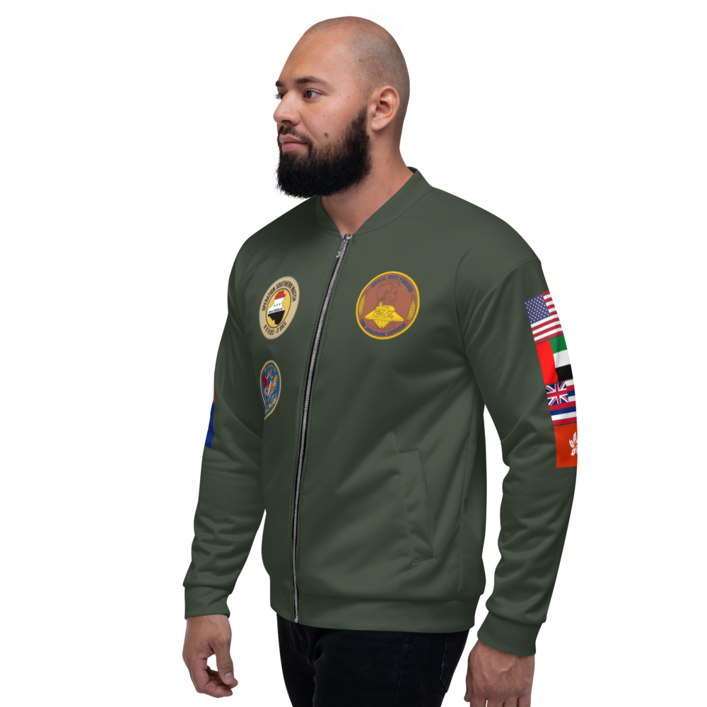 USS Abraham Lincoln (CVN-72) 1998 FP Cruise Jacket - Green – left view, white