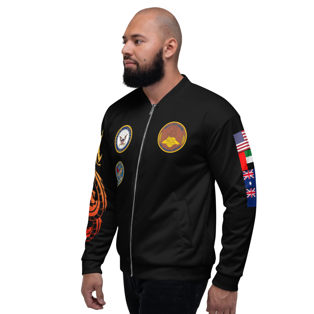 USS Abraham Lincoln (CVN-72) 2000-01 FP Cruise Jacket - WESTPAC Dragon – left view, white