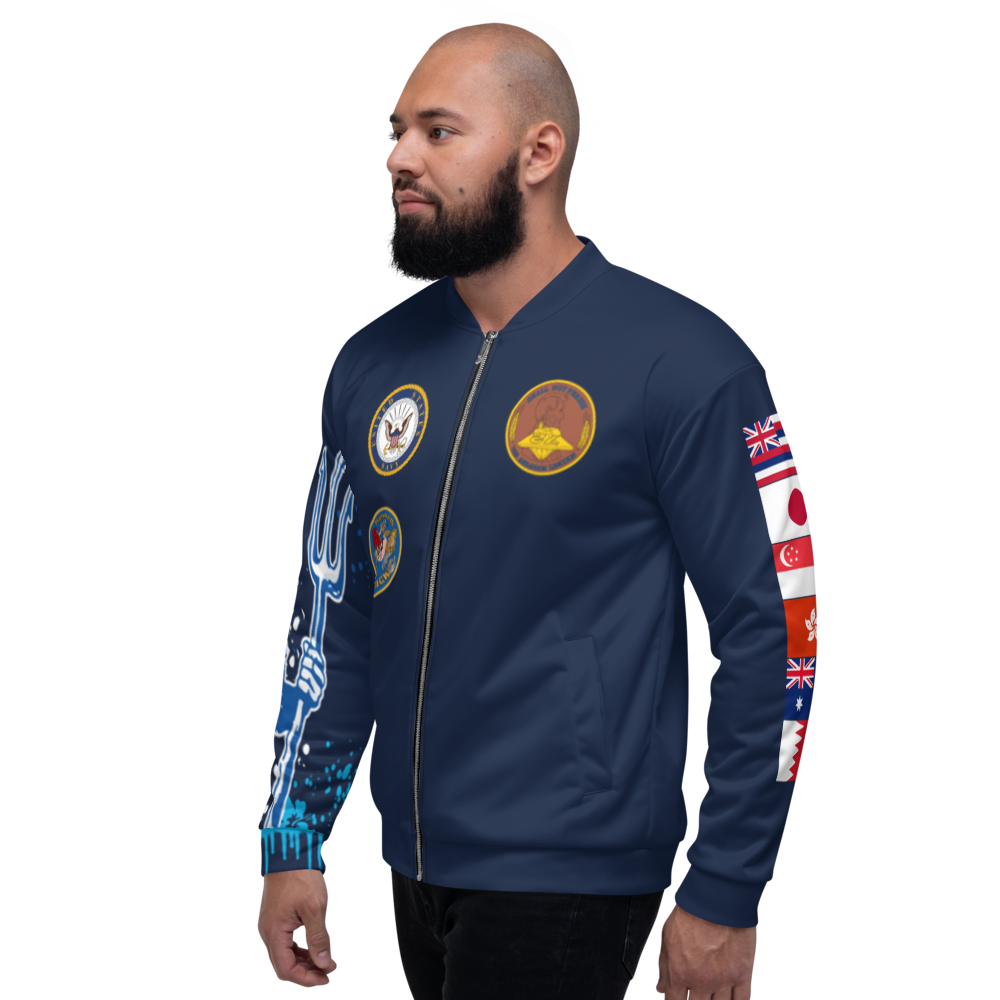 USS Abraham Lincoln (CVN-72) 2002-03 FP Cruise Jacket - Shellback – left view, white