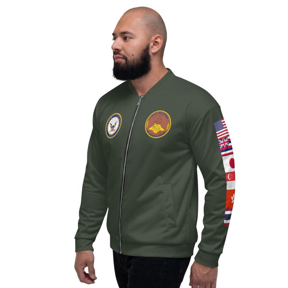 USS Abraham Lincoln (CVN-72) 2006 FP Cruise Jacket - Green – left view, white