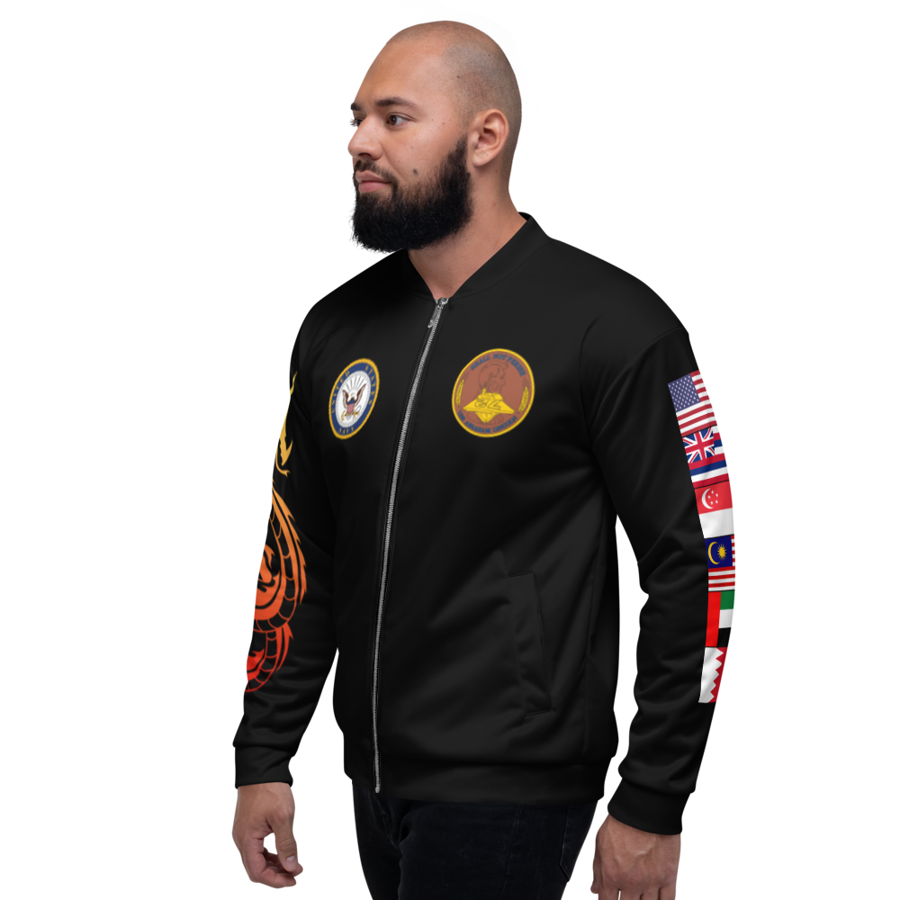 USS Abraham Lincoln (CVN-72) 2010-11 FP Cruise Jacket - WESTPAC Dragon – left view, white