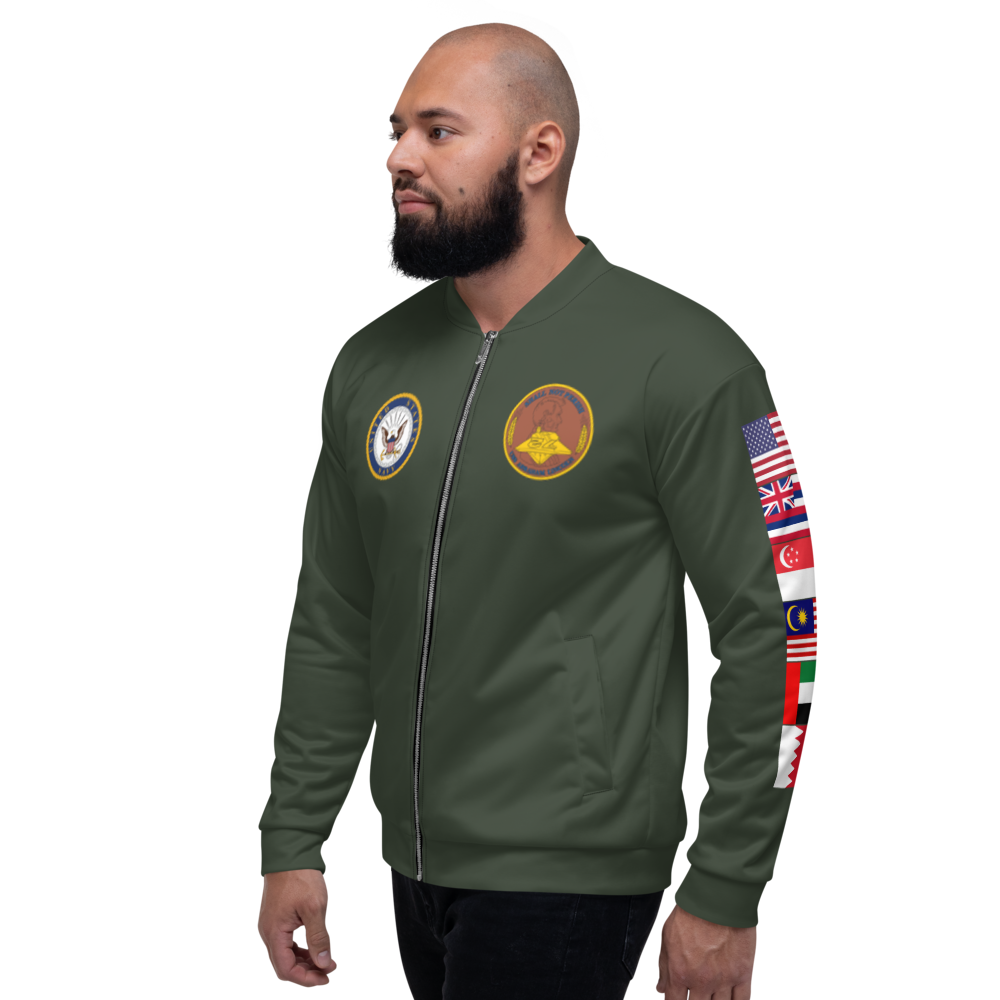 USS Abraham Lincoln (CVN-72) 2010-11 FP Cruise Jacket - Green – left view, white