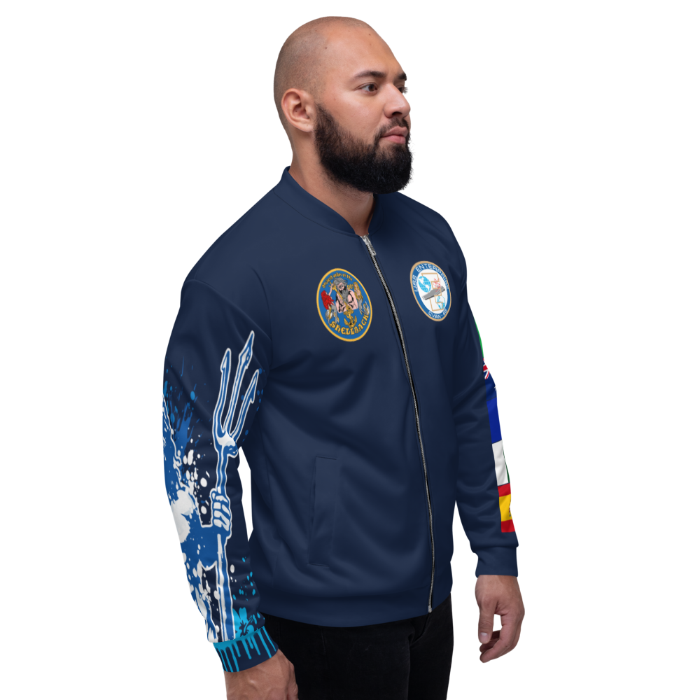 USS Enterprise (CVAN-65) 1964 FP Cruise Jacket - Shellback Sleeve – right view, white