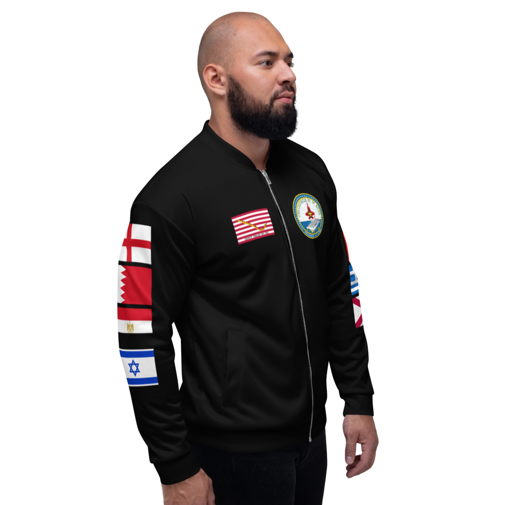 USS George H.W. Bush (CVN-77) 2017 FP Cruise Jacket - Black – right view, white