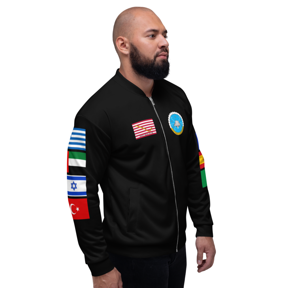 USS Dwight D. Eisenhower (CVN-69) 1994-95 FP Cruise Jacket - Black – right view, white