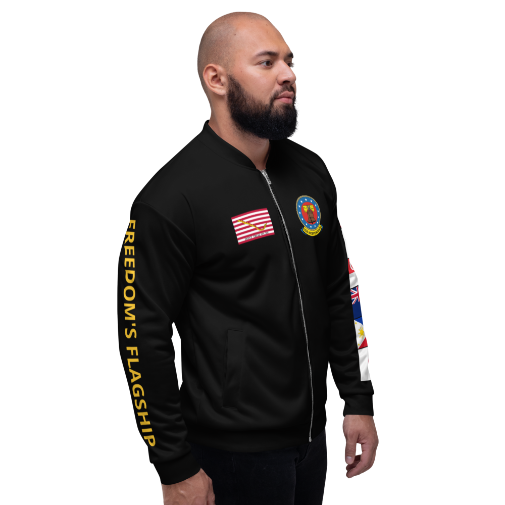 USS Independence (CVA-62) 1965 FP Cruise Jacket - Black – right view, white