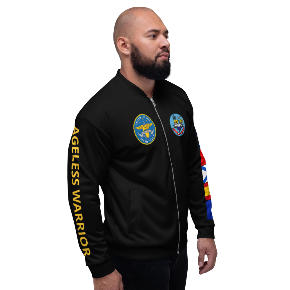 USS Coral Sea (CV-43) 1989 FP Cruise Jacket - Black – right view, white
