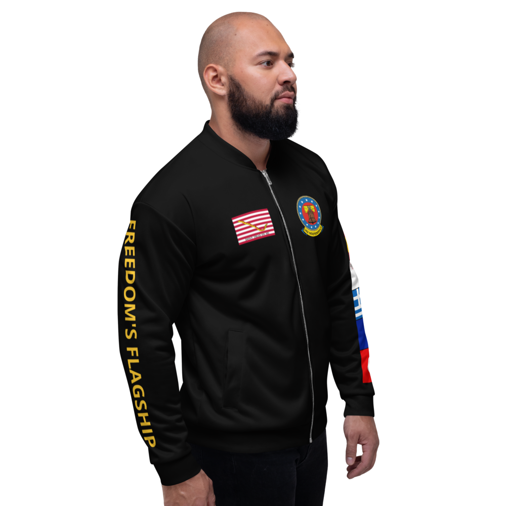USS Independence (CVA-62) 1968-69 FP Cruise Jacket - Black – right view, white
