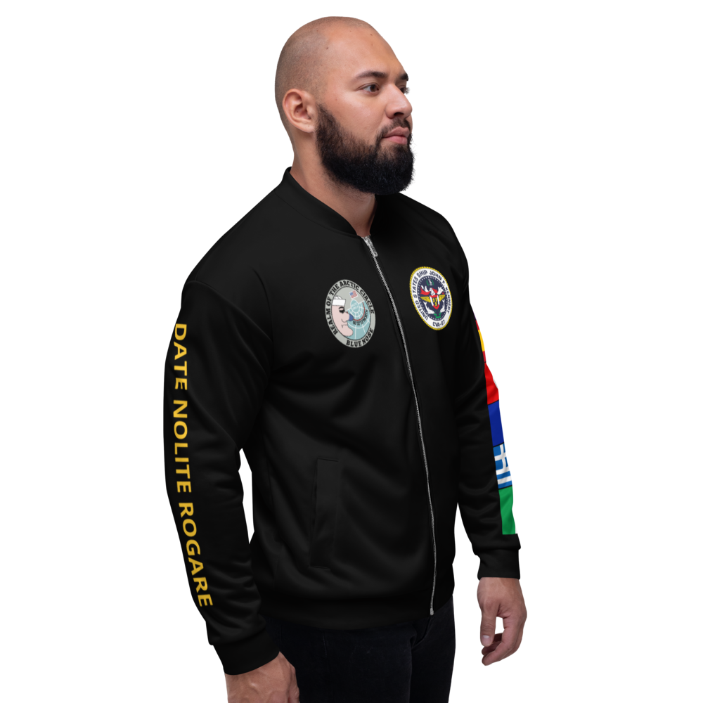 USS John F. Kennedy (CVA-67) 1971-72 FP Cruise Jacket - Black – right view, white