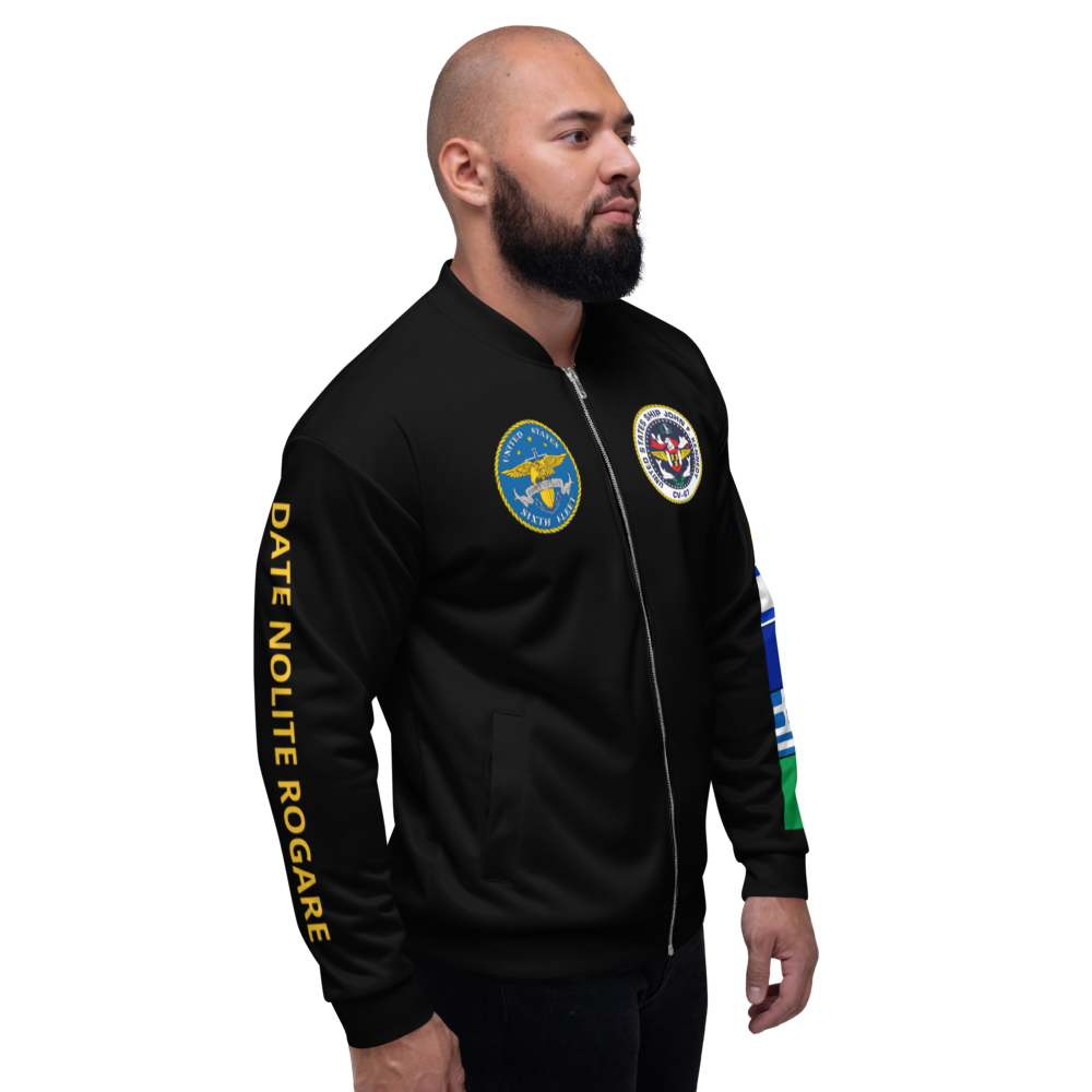 USS John F. Kennedy (CV-67) 1980-81 FP Cruise Jacket - Black – right view, white