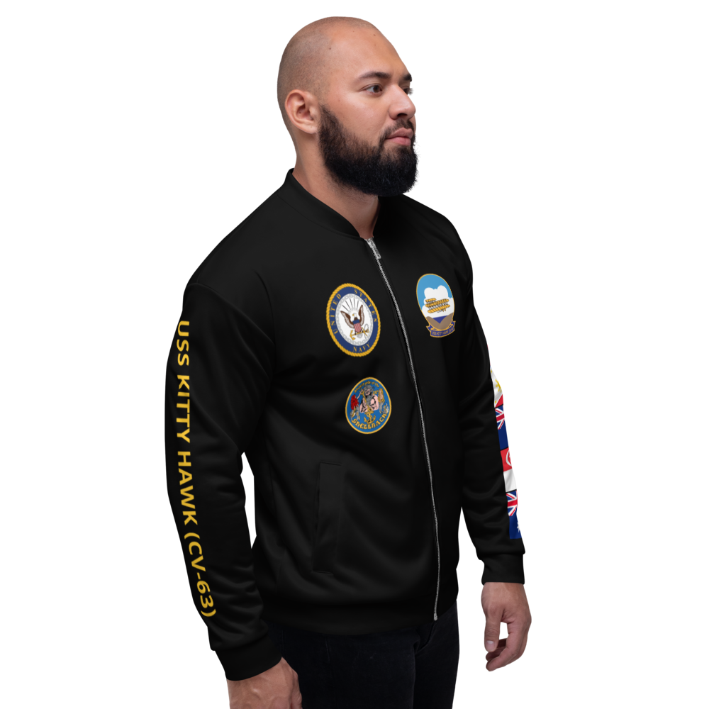 USS Kitty Hawk (CV-63) 1981 FP Cruise Jacket – right view, white