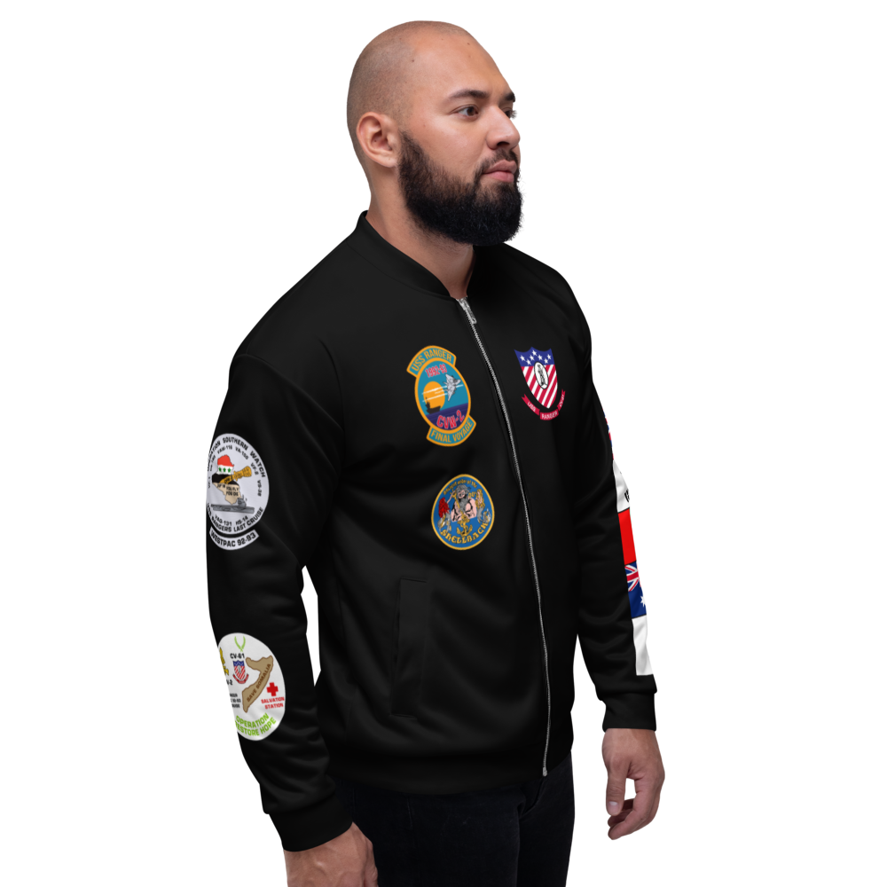 USS Ranger (CV-61) 1992-93 FP Cruise Jacket - Black – right view, white