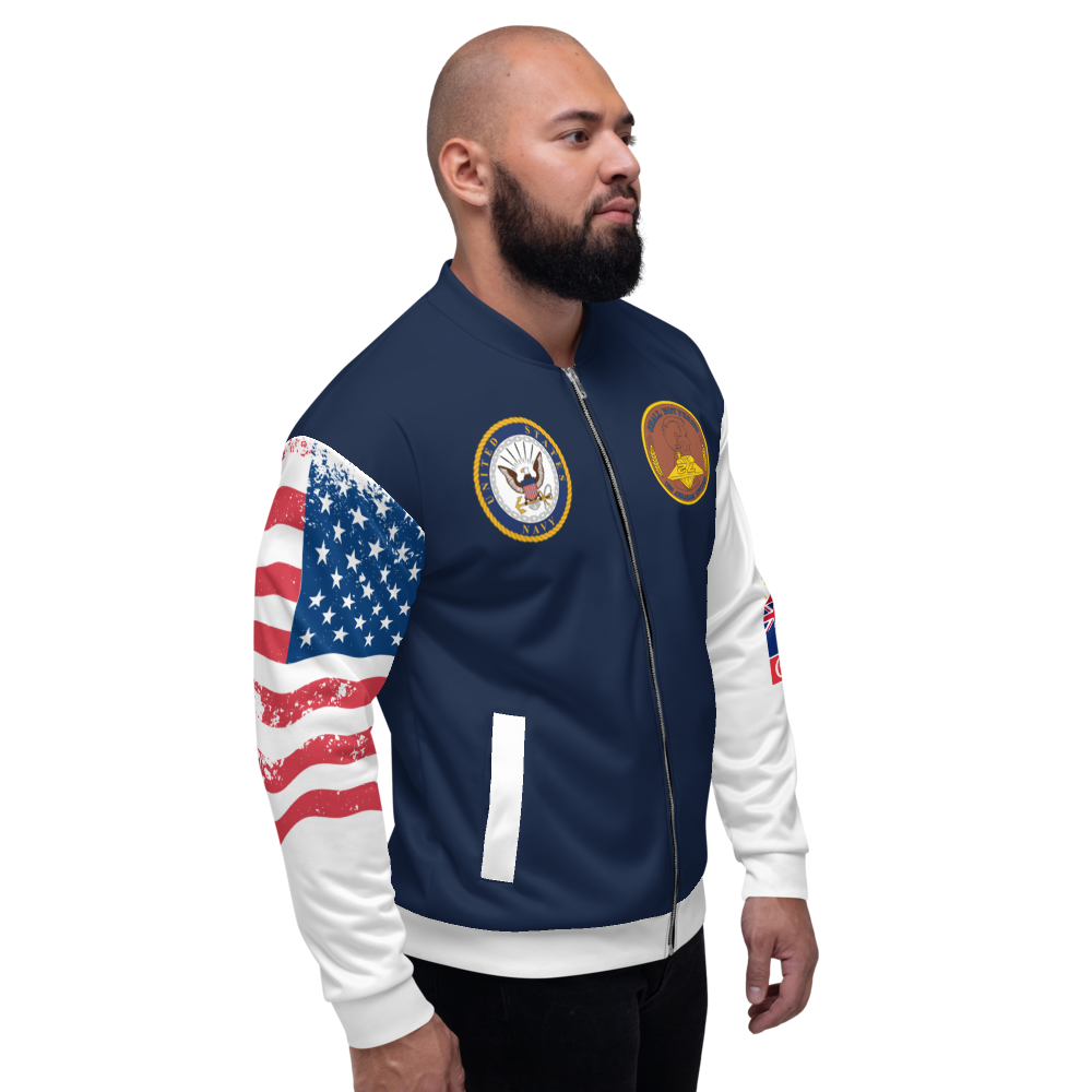 USS Abraham Lincoln (CVN-72) 1991 FP Cruise Jacket - All American – right view, white