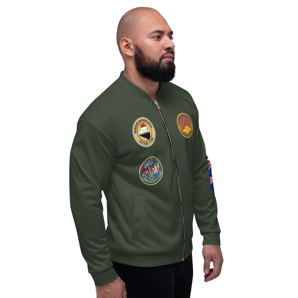 USS Abraham Lincoln (CVN-72) 1993 FP Cruise Jacket - Green – right view, white