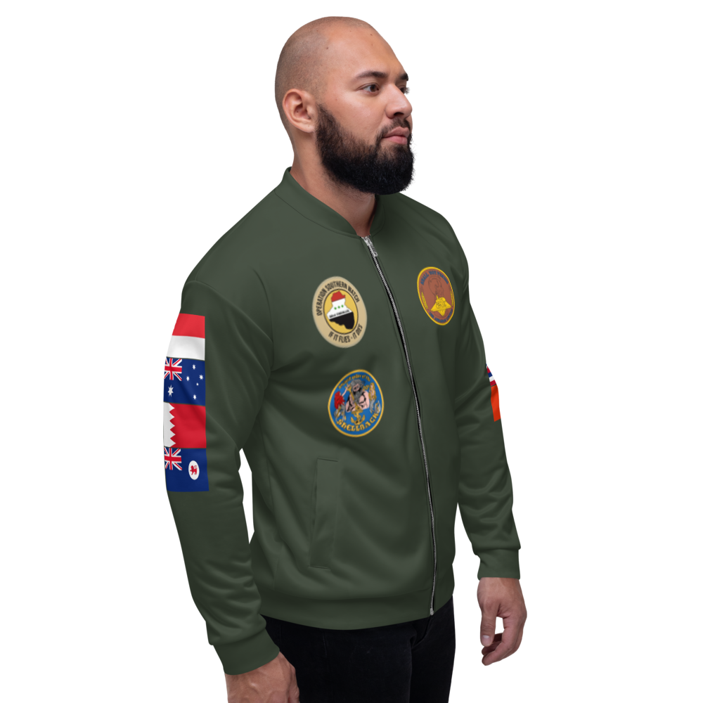 USS Abraham Lincoln (CVN-72) 1998 FP Cruise Jacket - Green – right view, white