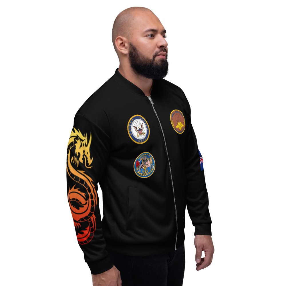 USS Abraham Lincoln (CVN-72) 2000-01 FP Cruise Jacket - WESTPAC Dragon – right view, white