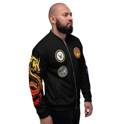 USS Abraham Lincoln (CVN-72) 2000-01 FP Cruise Jacket - WESTPAC Dragon – right view, white