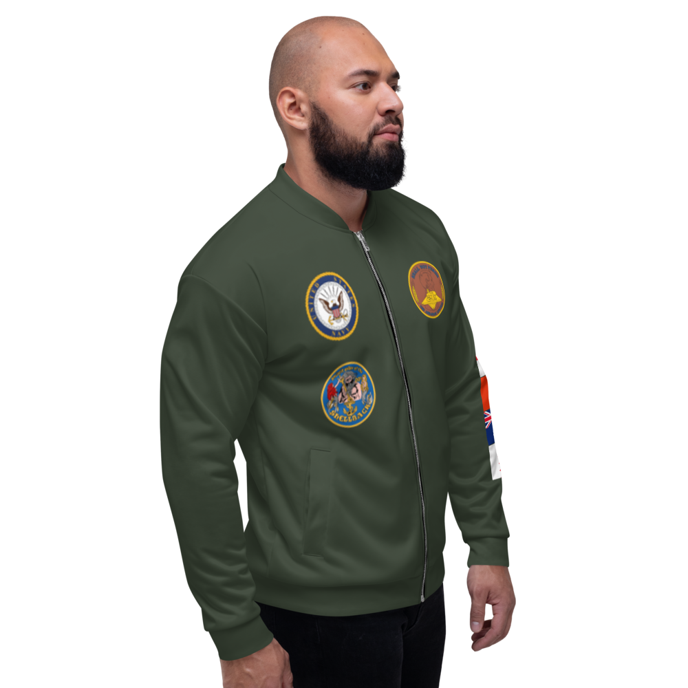 USS Abraham Lincoln (CVN-72) 2002-03 FP Cruise Jacket - Green – right view, white