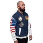 USS Abraham Lincoln (CVN-72) 2002-03 FP Cruise Jacket - All American – right view, white
