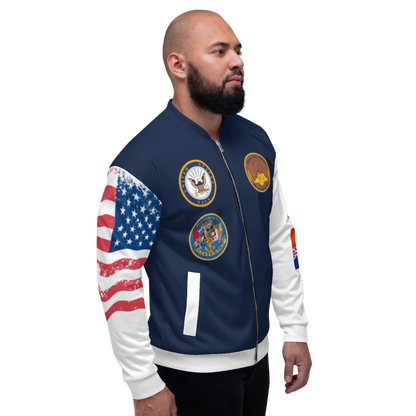 USS Abraham Lincoln (CVN-72) 2002-03 FP Cruise Jacket - All American – right view, white