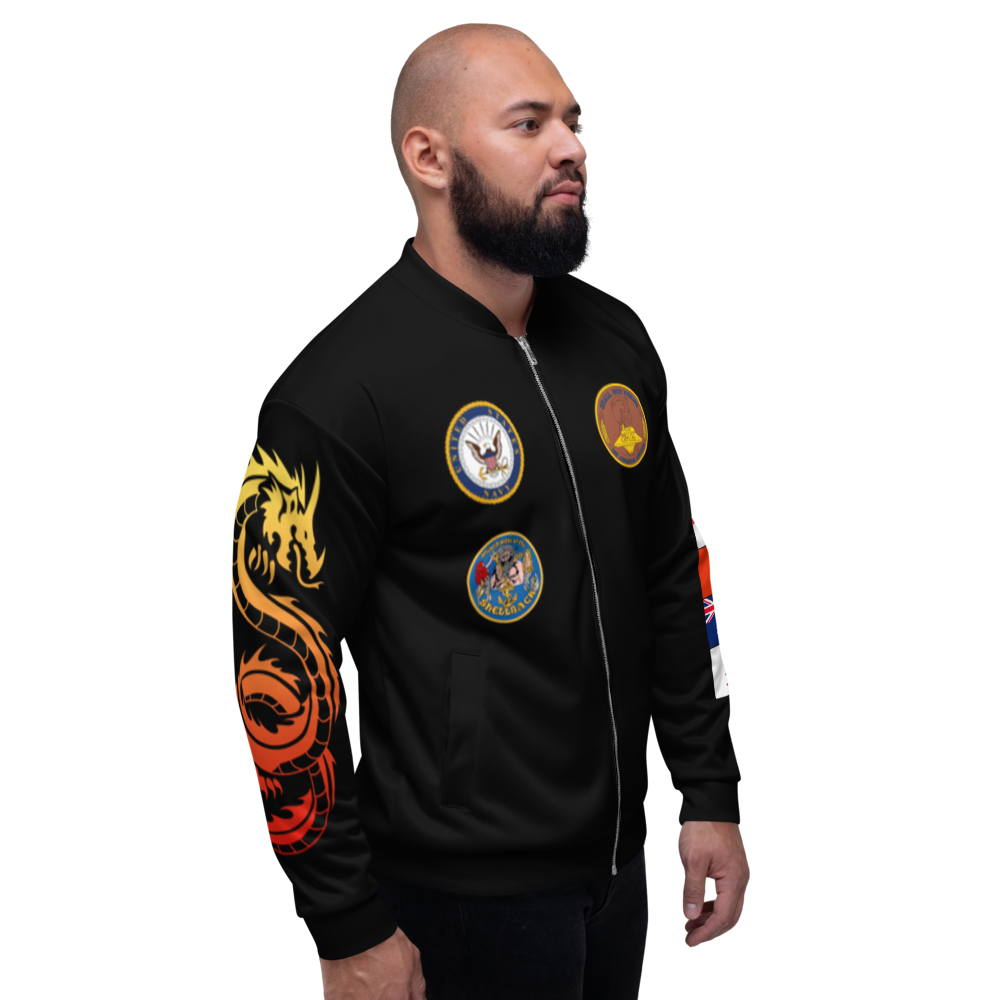 USS Abraham Lincoln (CVN-72) 2002-03 FP Cruise Jacket - WESTPAC Dragon – right view, white
