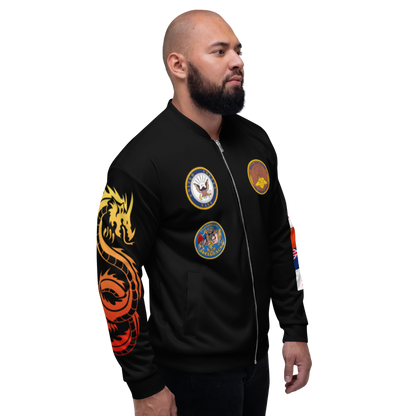 USS Abraham Lincoln (CVN-72) 2002-03 FP Cruise Jacket - WESTPAC Dragon – right view, white