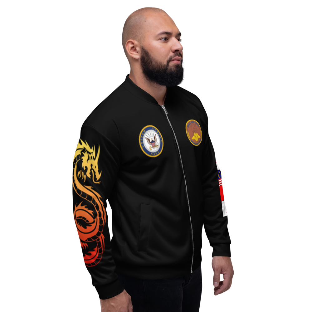 USS Abraham Lincoln (CVN-72) 2010-11 FP Cruise Jacket - WESTPAC Dragon – right view, white