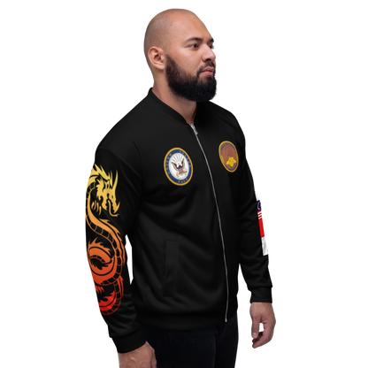 USS Abraham Lincoln (CVN-72) 2010-11 FP Cruise Jacket - WESTPAC Dragon – right view, white
